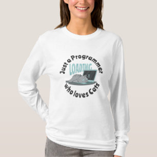 T-shirt Juste un programmeur qui aime les chats