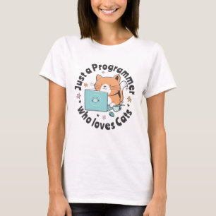 T-shirt Juste un programmeur qui aime les chats