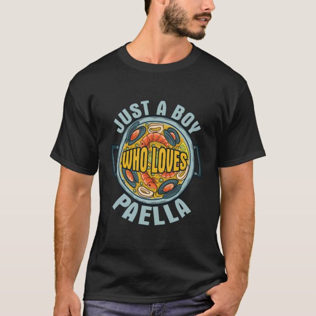 T-shirt Juste Un Qui Aime La Paella Nourriture Envelopper  (Devant)