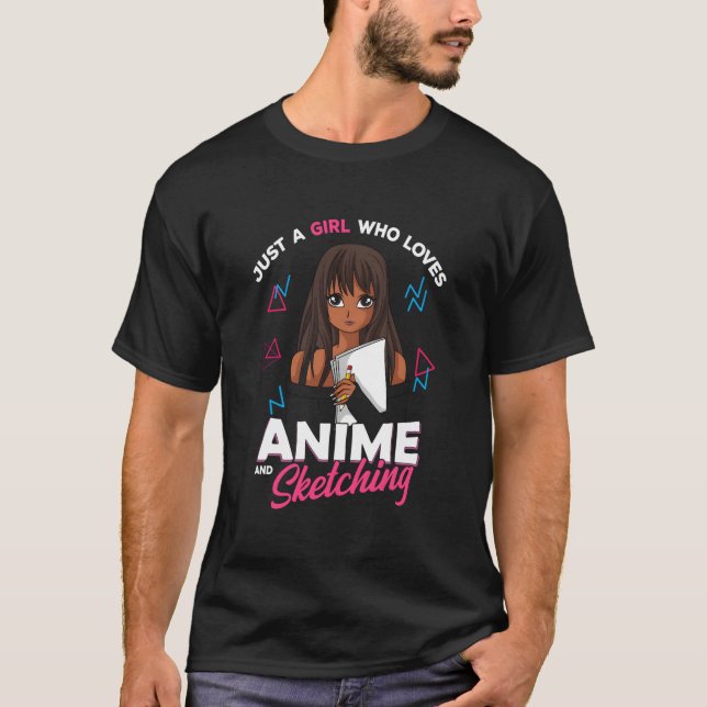 T-shirt Juste un qui aime l'anime et le dessin d'anime (Devant)
