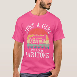T-shirt Juste un qui aime le bariton rétro