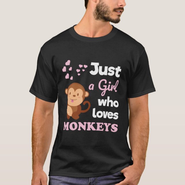 T-shirt Juste Un Qui Aime Le Singe Singe (Devant)
