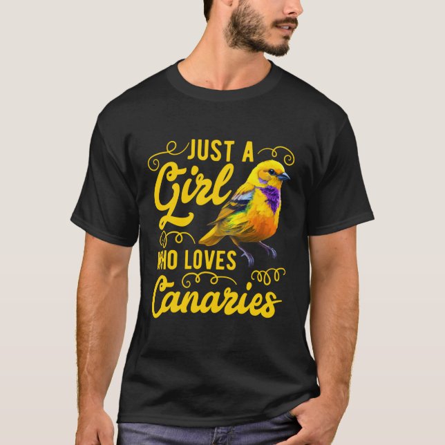 T-shirt Juste Un Qui Aime Les Canaries En Chantant Des Ois (Devant)