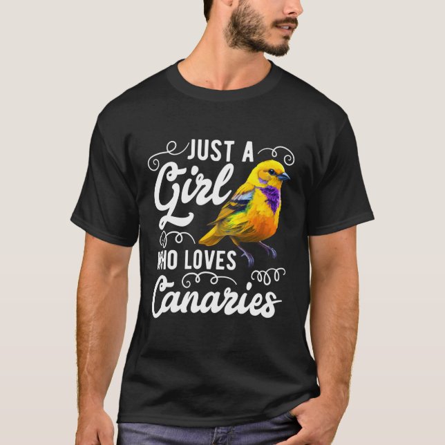 T-shirt Juste Un Qui Aime Les Canaries En Chantant Des Ois (Devant)