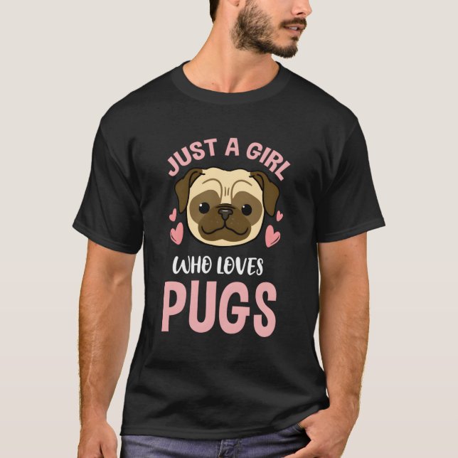 T-shirt Juste un qui aime les Carlins (Devant)