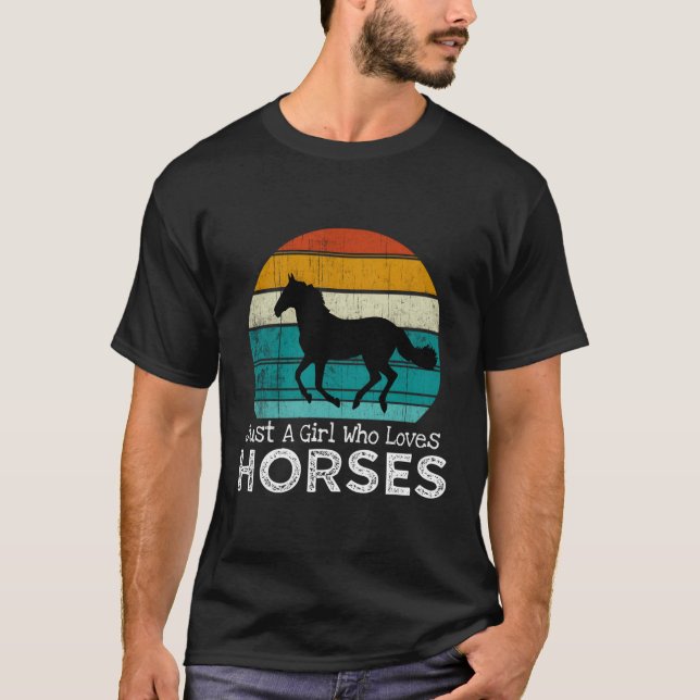 T-shirt Juste Un Qui Aime Les Chevaux Cheval Ns (Devant)