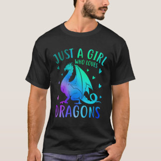 T-shirt Juste Un Qui Aime Les Dragons Et