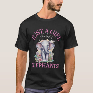 T-shirt Juste un qui aime les éléphants