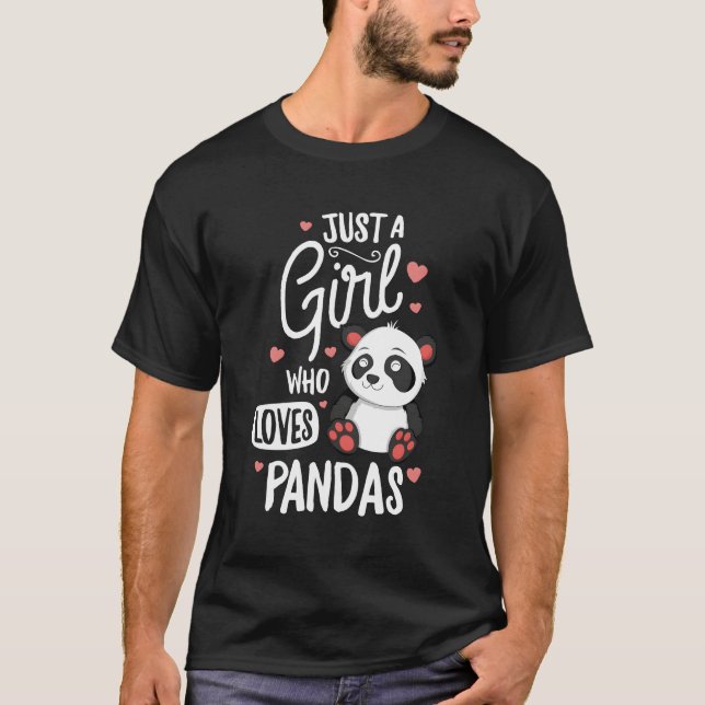 T-shirt Juste Un Qui Aime Les Pandas (Devant)