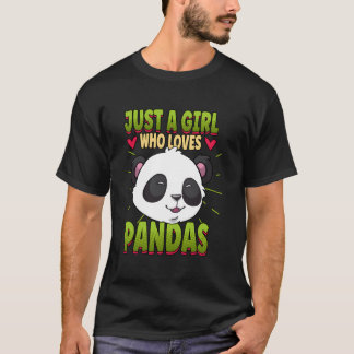 T-shirt Juste un qui aime les pandas Panda