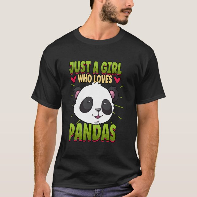 T-shirt Juste un qui aime les pandas Panda (Devant)