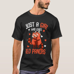 T-shirt Juste un qui aime les pandas rouges