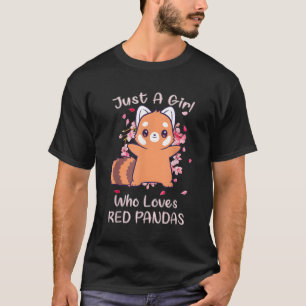 T-shirt Juste un qui aime les pandas rouges