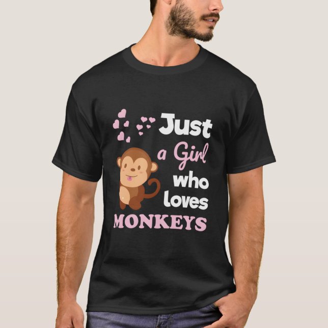 T-shirt Juste un qui aime les singes (Devant)
