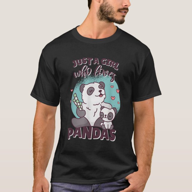 T-shirt Juste Un Qui Aime Panda Panda (Devant)