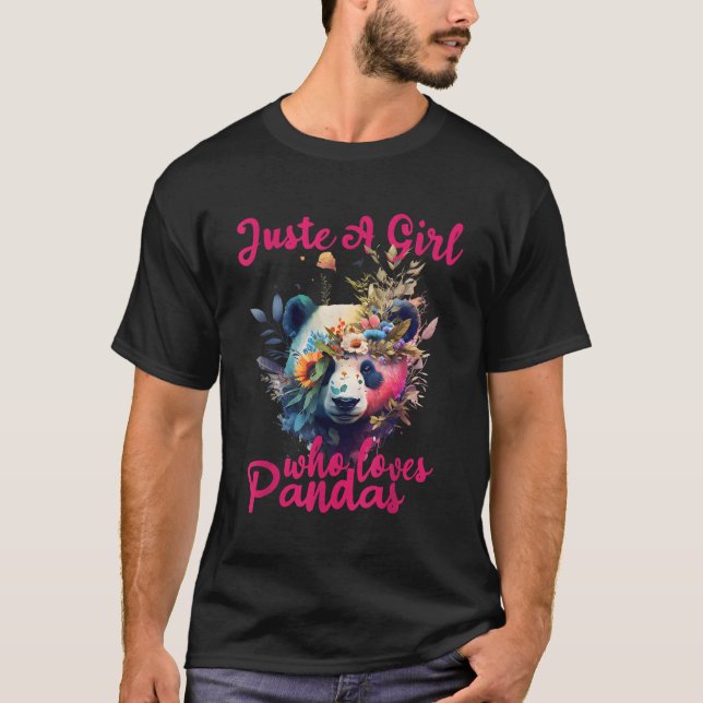 T-shirt Juste Un Qui Aime Pandas Panda (Devant)