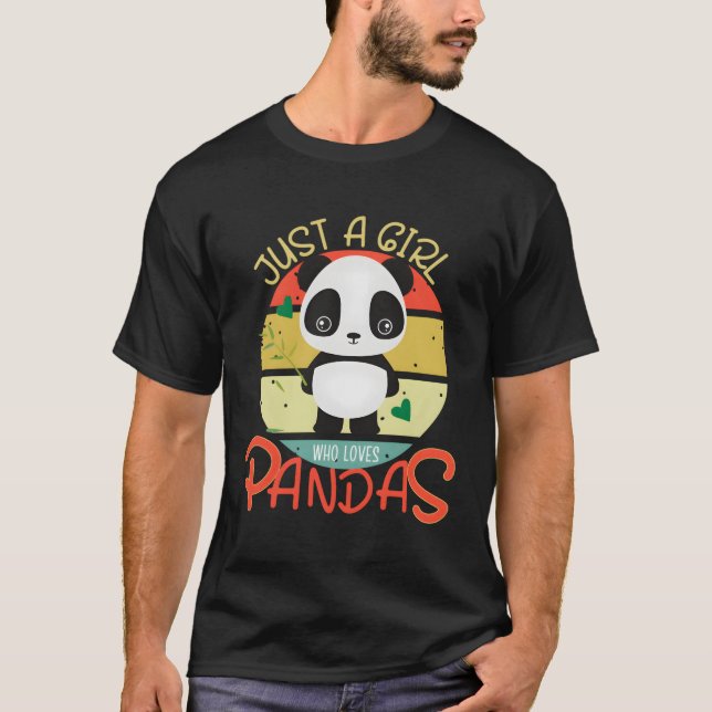T-shirt Juste Un Qui Aime Pandas Panda Bear (Devant)