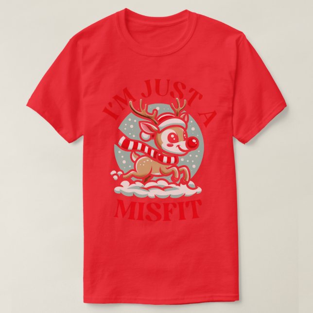 T-shirt Juste un renne inapte (Design devant)