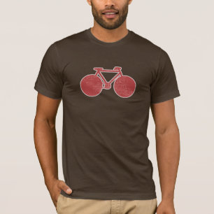 T-shirt Juste un simple vélo rouge graphique vieilli sur B