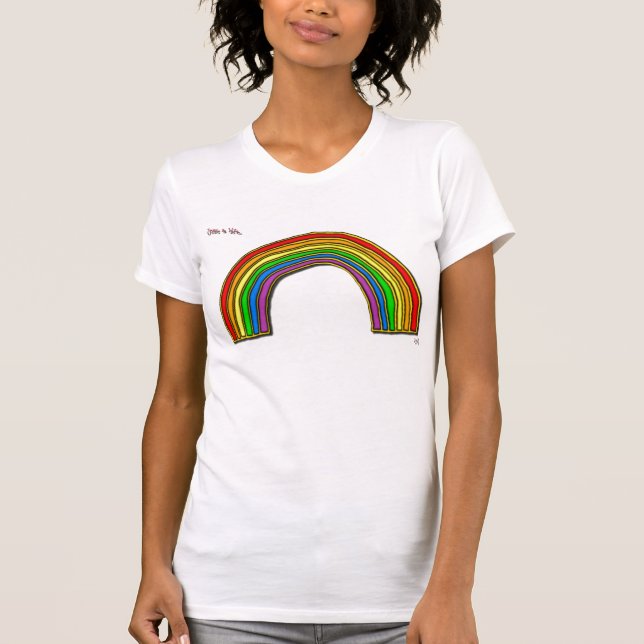 T-shirt Juste un singulet d'arc-en-ciel de peu… (Devant)