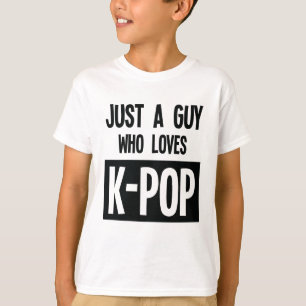 T-shirt Juste un type qui aime le mélomane coréen de K-POP
