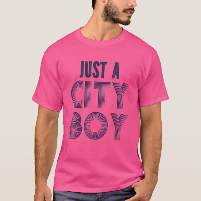 T-shirt Juste Un Voyage De Garçon De Ville (Devant)