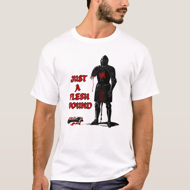 T-shirt Juste une blessure de chair, style médiéval (Devant)