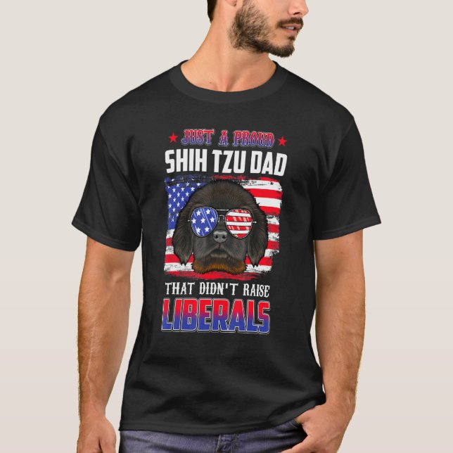 T-shirt Juste Une Fière Mastife Tibétaine Papa Merica Chie (Devant)