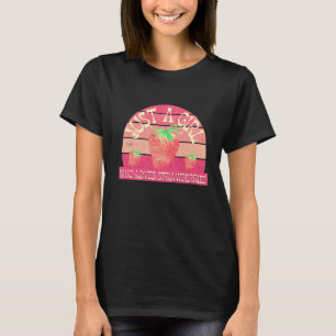 T-shirt Juste Une Fille Amoureuse Des Fraises Rétro