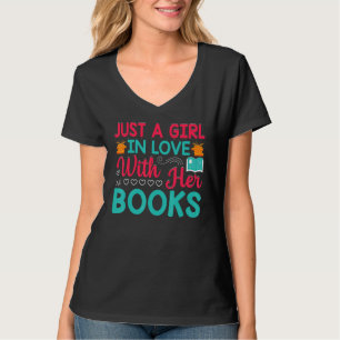 T-shirt Juste Une Fille Amoureuse Des Livres Bibliophile