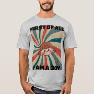 T-shirt Juste une fille avec de grands rêves et une frange