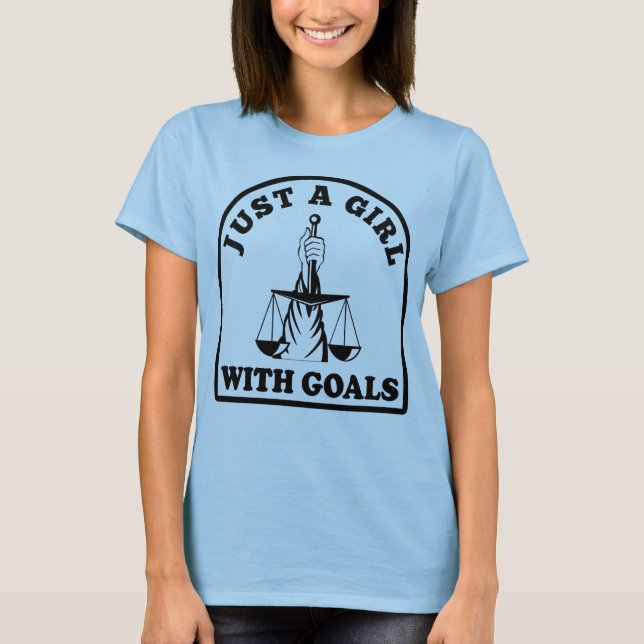 T-shirt Juste Une Fille Avec Des Objectifs Drôle Avocat Ci (Devant)