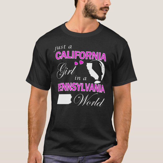 T-shirt Juste une fille californienne dans un monde de Pen (Devant)