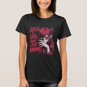T-shirt Juste une fille d'anime avec des vibes de démon go
