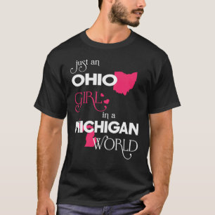 T-shirt Juste une fille de l'Ohio dans un monde du Michiga