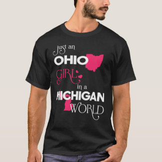 T-shirt Juste une fille de l'Ohio dans un monde du Michiga