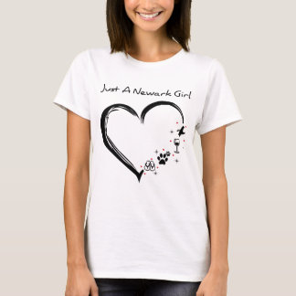 T-shirt Juste une fille de Newark, cœur de la fierté de sa