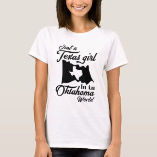 T-shirt Juste Une Fille Du Texas Dans Un Monde De L'Oklaho