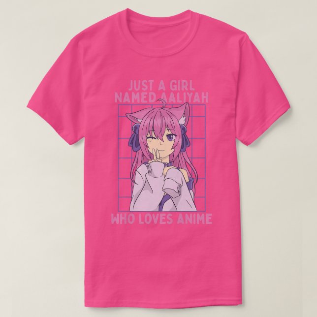 T-shirt Juste Une Fille Nommée Aaliyah Qui Aime Anime Pers (Design devant)