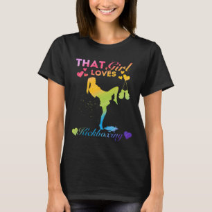 T-shirt Juste une fille que cette fille aime le kickboxing