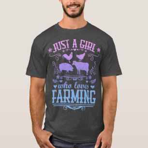 T-shirt JUSTE UNE FILLE QUI ADORE L'AGRICULTURE Funny Cow