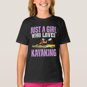 T-shirt juste une fille qui adore le kayak