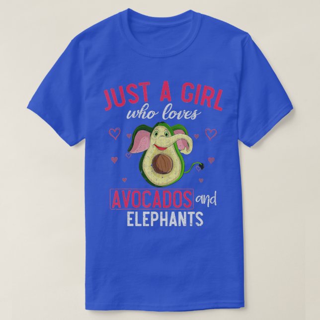 T-shirt Juste Une Fille Qui Aime Afric Avocados Et Eléphan (Design devant)