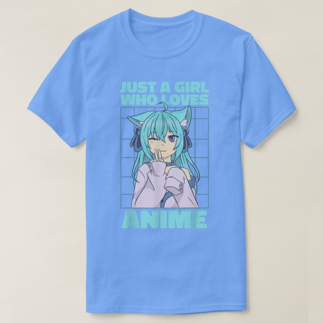 T-shirt Juste Une Fille Qui Aime Anime (Design devant)