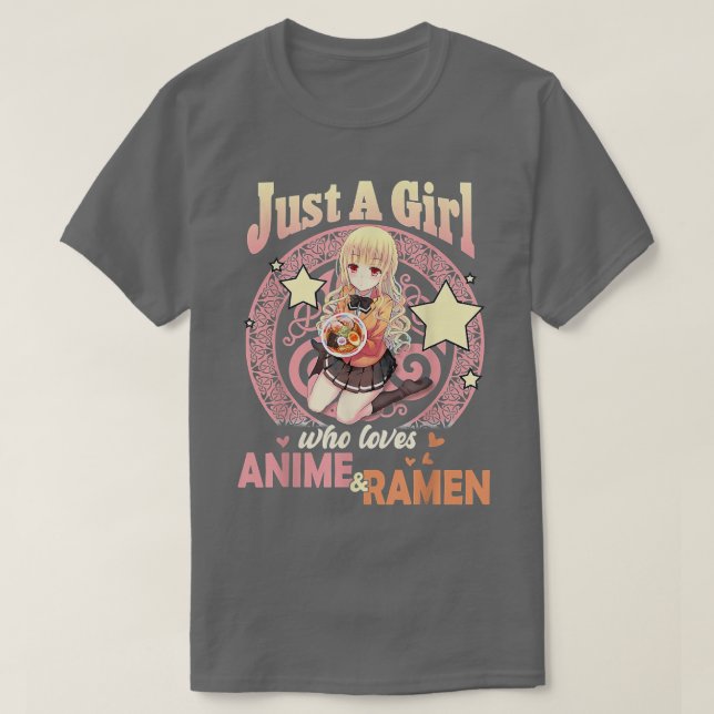T-shirt Juste Une Fille Qui Aime Anime Et Ramen Bowl Japan (Design devant)