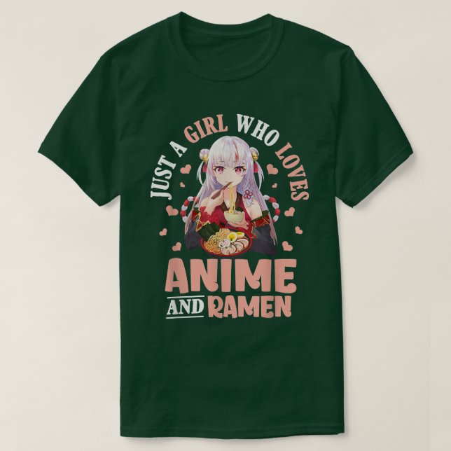 T-shirt Juste Une Fille Qui Aime Anime Et Ramen Bowl Japan (Design devant)