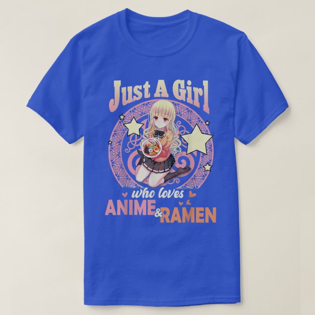 T-shirt Juste une fille qui aime Anime et Ramen Bowl Japan (Design devant)