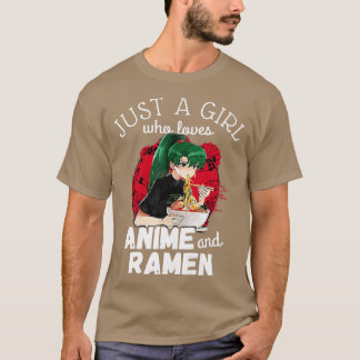 T-shirt Juste Une Fille Qui Aime Anime Et Ramen Homme Japo