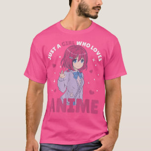 T-shirt Juste Une Fille Qui Aime Anime Manga Dessin Pour L