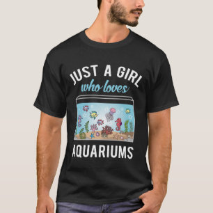 T-shirt Juste Une Fille Qui Aime Aquariums Pêcheur Pêcheur